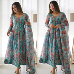 Gorgeous Floral Organza Suit set